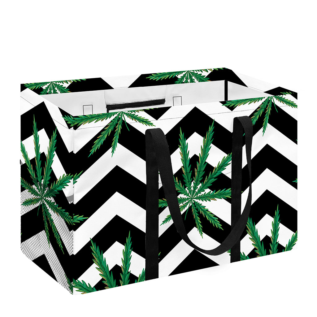 Zigzag Weed Pattern Print Utility Tote Bag