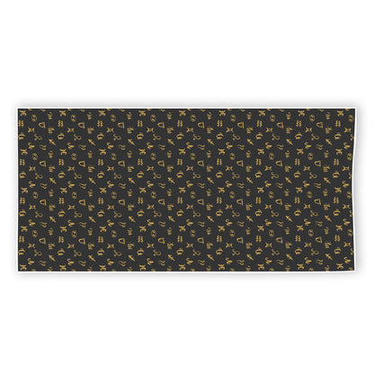 Zodiac Astrological Signs Pattern Print Beach Towel