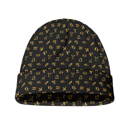 Zodiac Astrological Signs Pattern Print Beanie