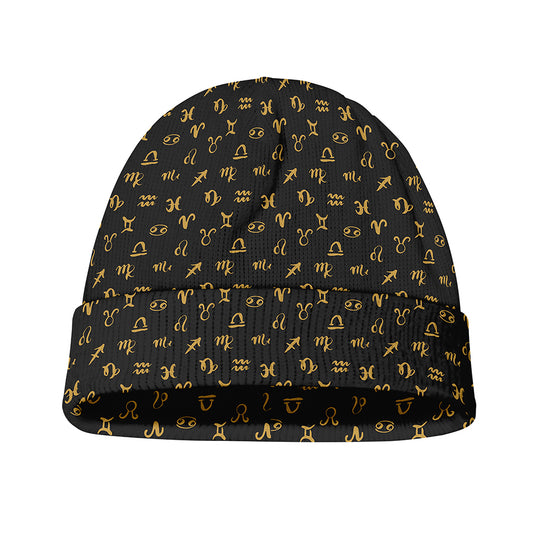 Zodiac Astrological Signs Pattern Print Beanie