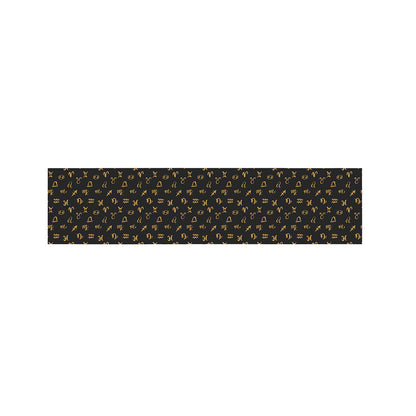 Zodiac Astrological Signs Pattern Print Bed Runner
