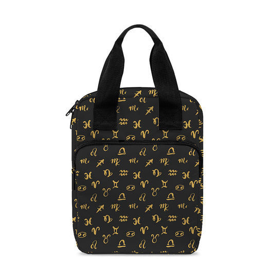 Zodiac Astrological Signs Pattern Print Bible Tote Bag