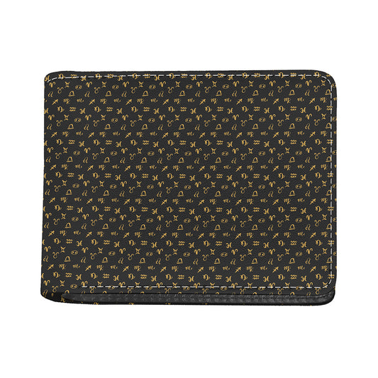 Zodiac Astrological Signs Pattern Print Bifold Wallet