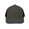 Zodiac Astrological Signs Pattern Print Black Mesh Trucker Hat