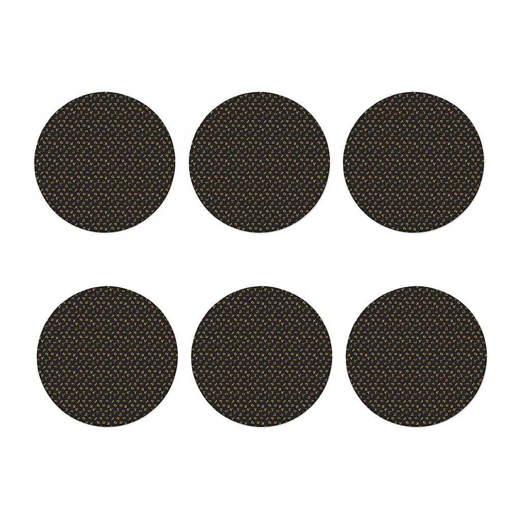 Zodiac Astrological Signs Pattern Print Coaster Set