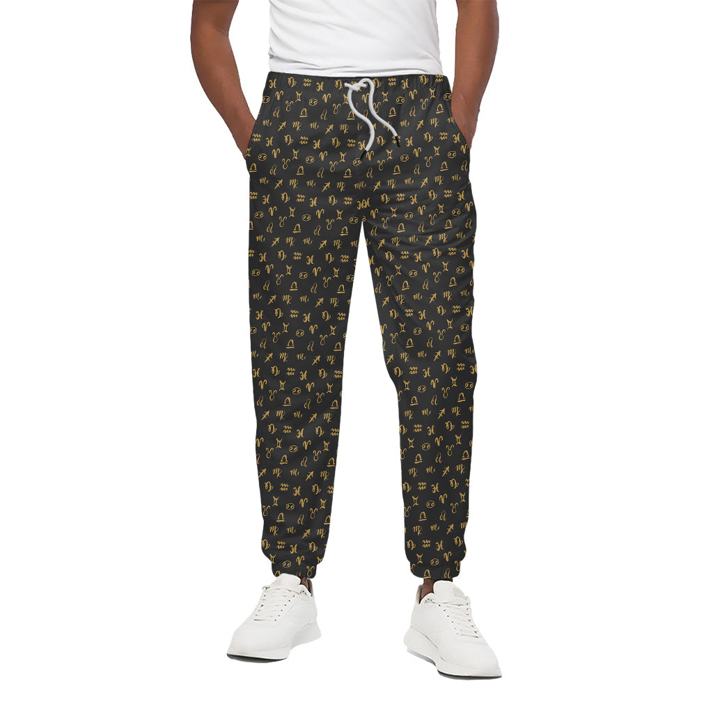 Zodiac Astrological Signs Pattern Print Cotton Pants