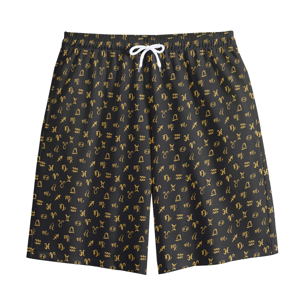 Zodiac Astrological Signs Pattern Print Cotton Shorts