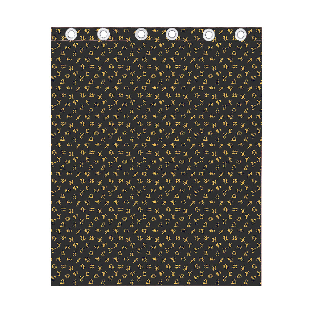 Zodiac Astrological Signs Pattern Print Curtain