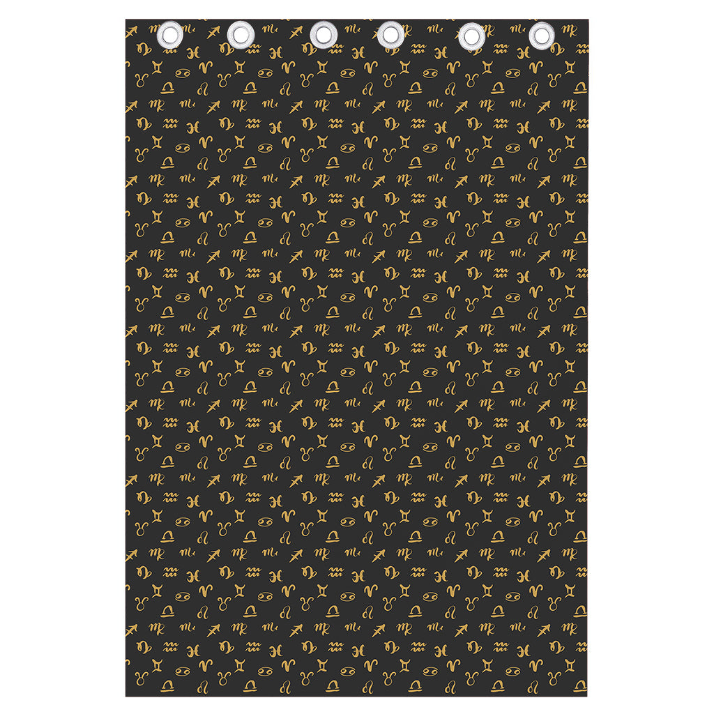 Zodiac Astrological Signs Pattern Print Curtain