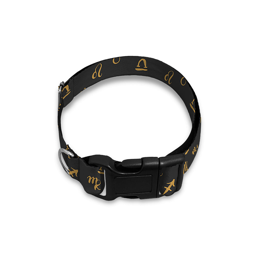 Zodiac Astrological Signs Pattern Print Dog Collar