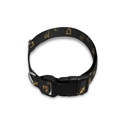 Zodiac Astrological Signs Pattern Print Dog Collar
