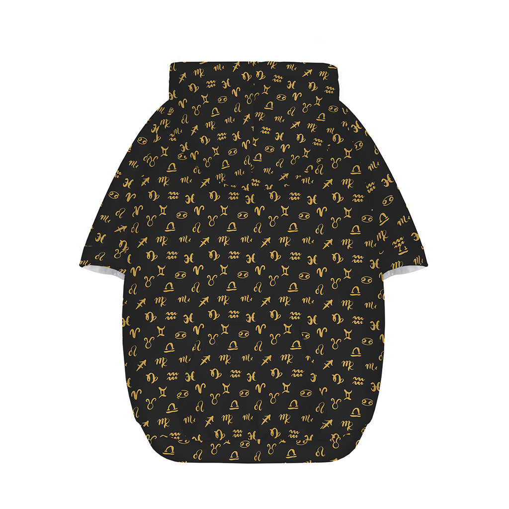 Zodiac Astrological Signs Pattern Print Dog Zip Up Hoodie