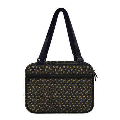 Zodiac Astrological Signs Pattern Print Double Strap Bible Bag