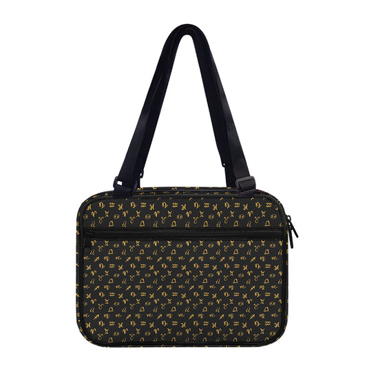Zodiac Astrological Signs Pattern Print Double Strap Bible Bag