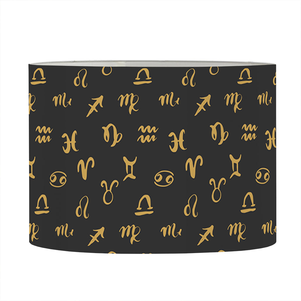 Zodiac Astrological Signs Pattern Print Drum Lamp Shade