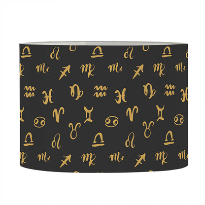 Zodiac Astrological Signs Pattern Print Drum Lamp Shade