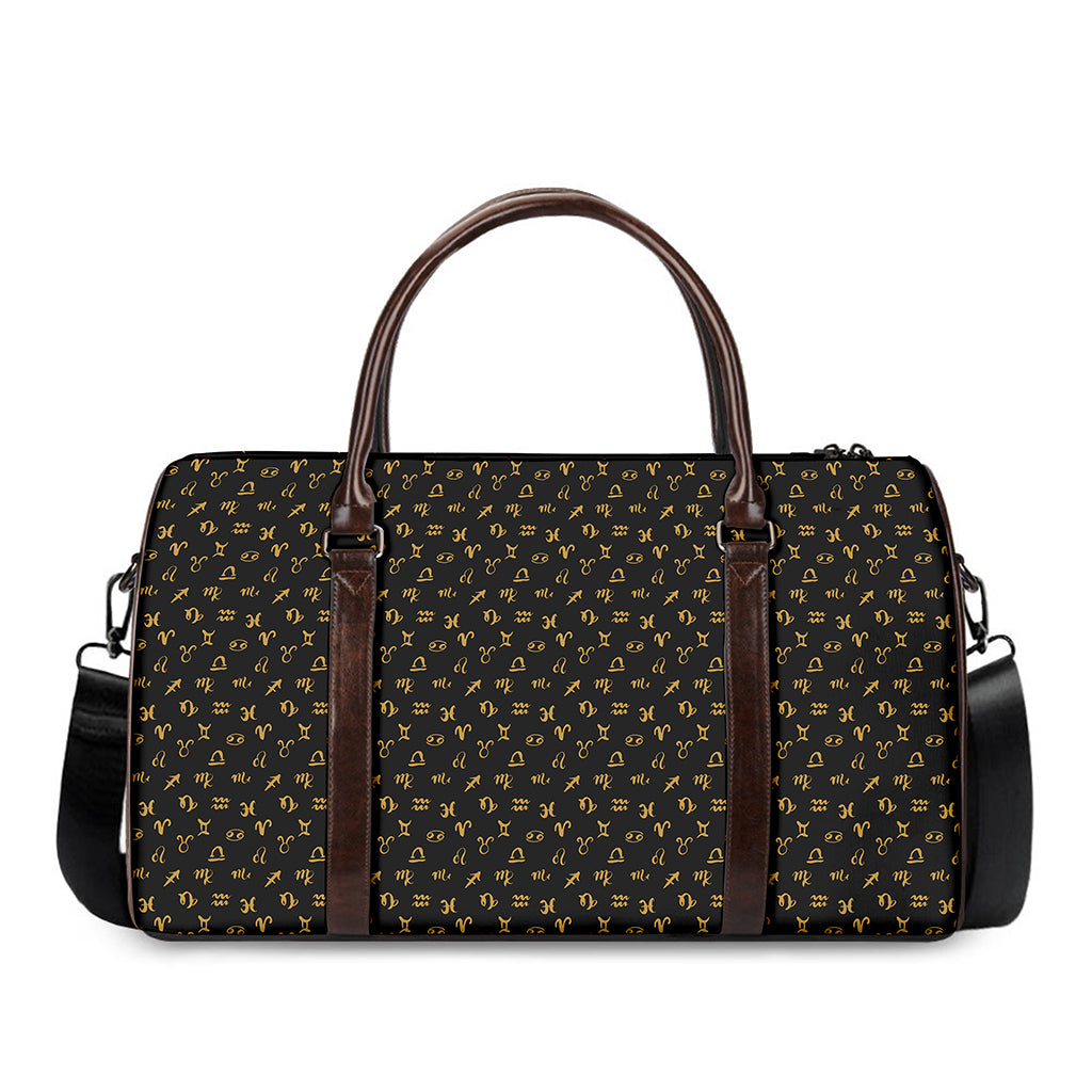 Zodiac Astrological Signs Pattern Print Duffle Bag
