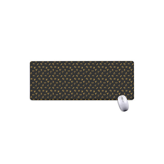 Zodiac Astrological Signs Pattern Print Extended Mouse Pad