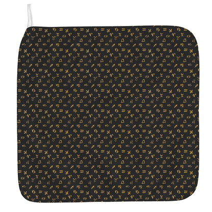 Zodiac Astrological Signs Pattern Print Hand Towel