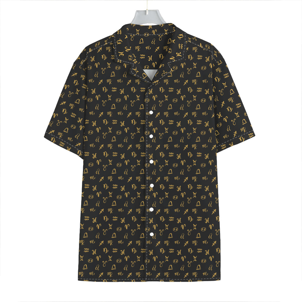Zodiac Astrological Signs Pattern Print Hawaiian Shirt
