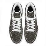 Zodiac Astrological Signs Pattern Print High Top Leather Sneakers