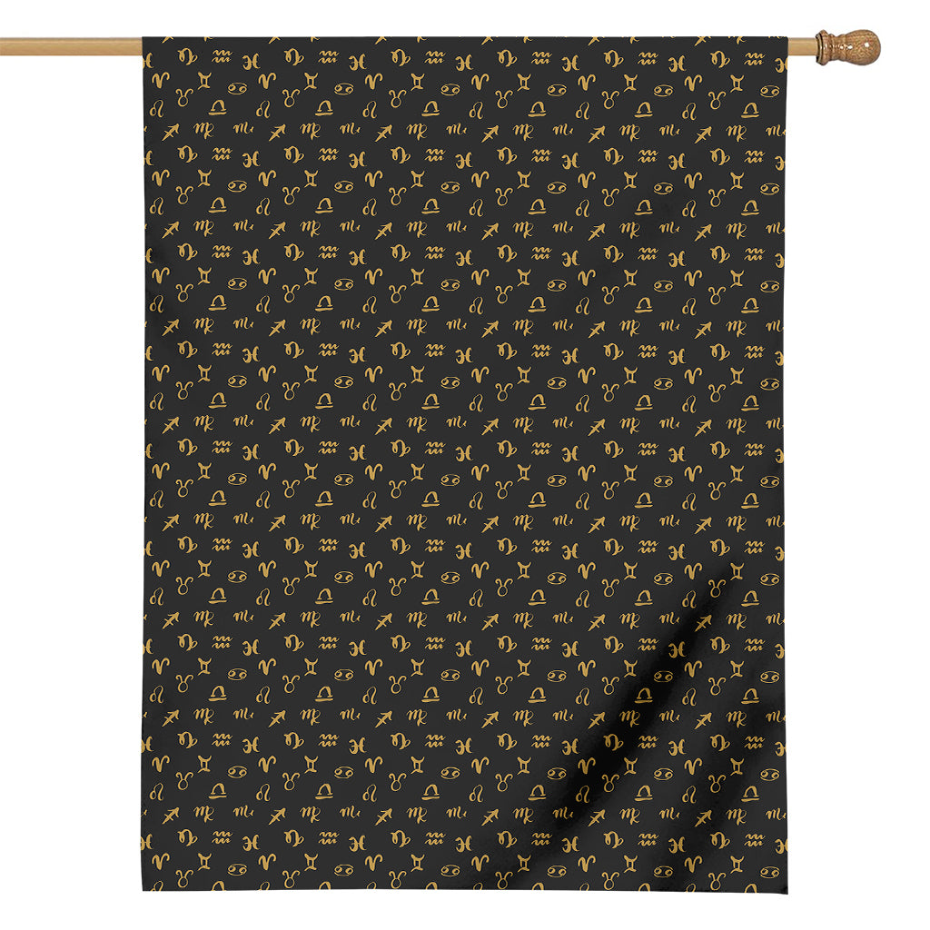 Zodiac Astrological Signs Pattern Print House Flag