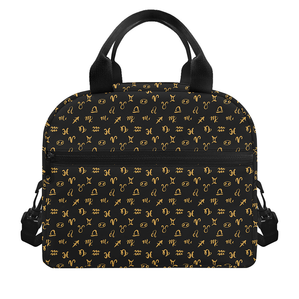 Zodiac Astrological Signs Pattern Print Insulated Lunch Bag