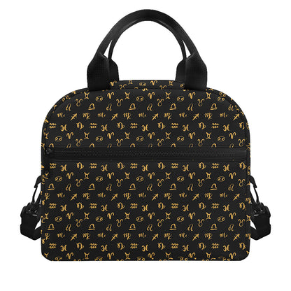 Zodiac Astrological Signs Pattern Print Insulated Lunch Bag