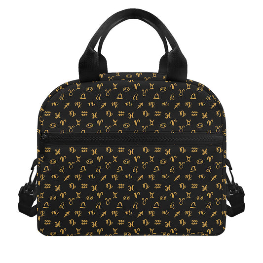 Zodiac Astrological Signs Pattern Print Insulated Lunch Bag