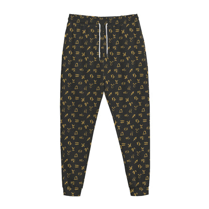 Zodiac Astrological Signs Pattern Print Jogger Pants
