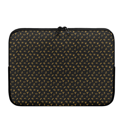 Zodiac Astrological Signs Pattern Print Laptop Sleeve