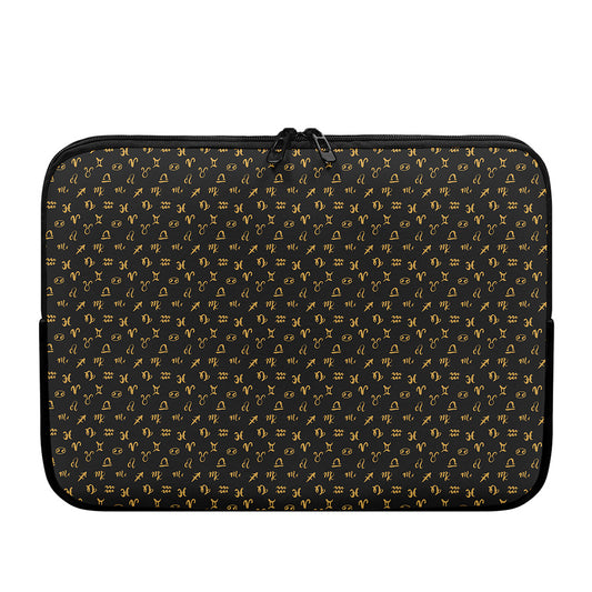 Zodiac Astrological Signs Pattern Print Laptop Sleeve