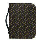 Zodiac Astrological Signs Pattern Print Leather Bible Cover