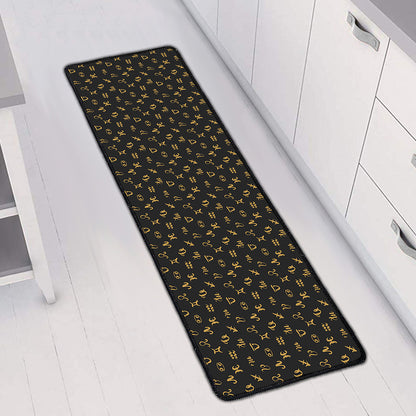 Zodiac Astrological Signs Pattern Print Long Kitchen Mat