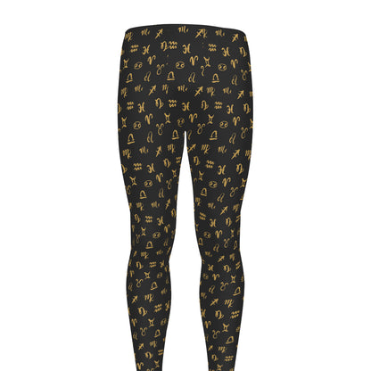 Zodiac Astrological Signs Pattern Print Men's leggings