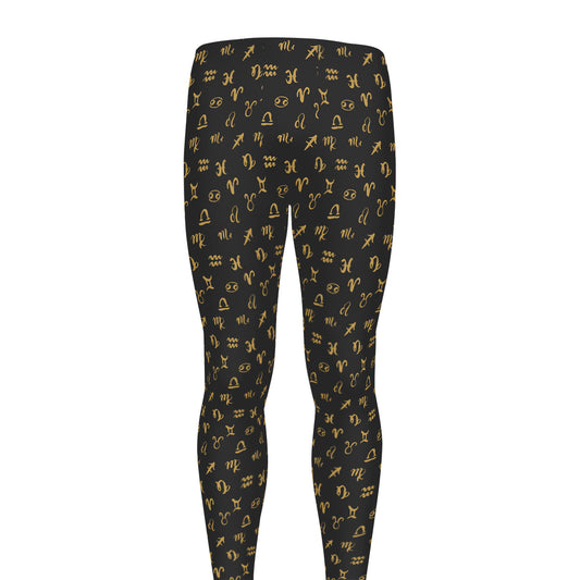 Zodiac Astrological Signs Pattern Print Men's leggings