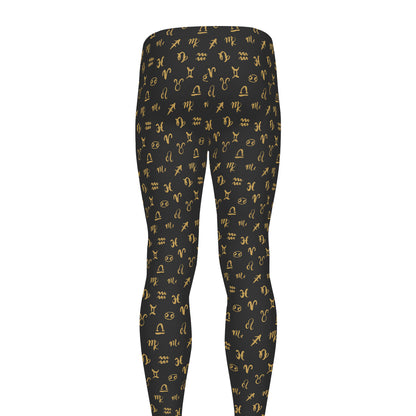 Zodiac Astrological Signs Pattern Print Men's leggings