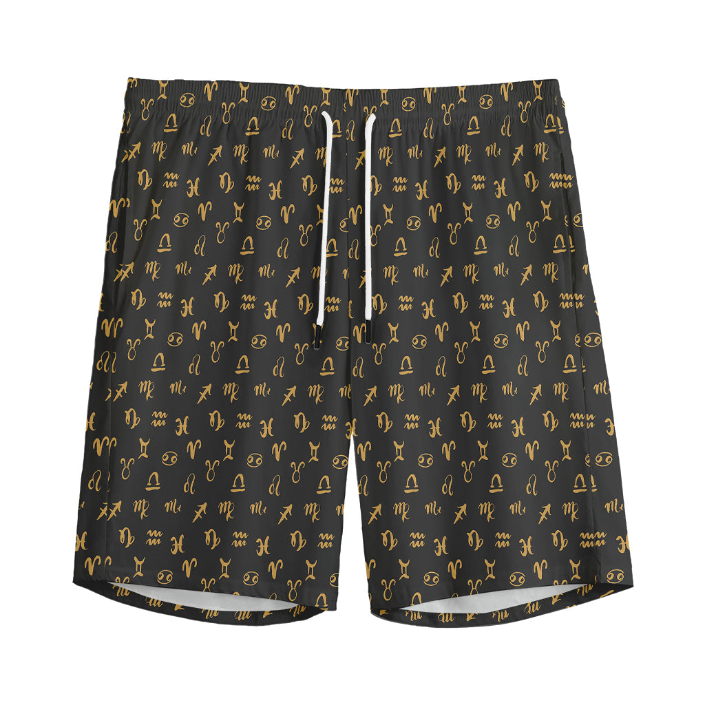 Zodiac Astrological Signs Pattern Print Men's Sports Shorts