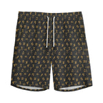 Zodiac Astrological Signs Pattern Print Men's Sports Shorts