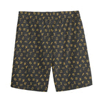 Zodiac Astrological Signs Pattern Print Men's Sports Shorts