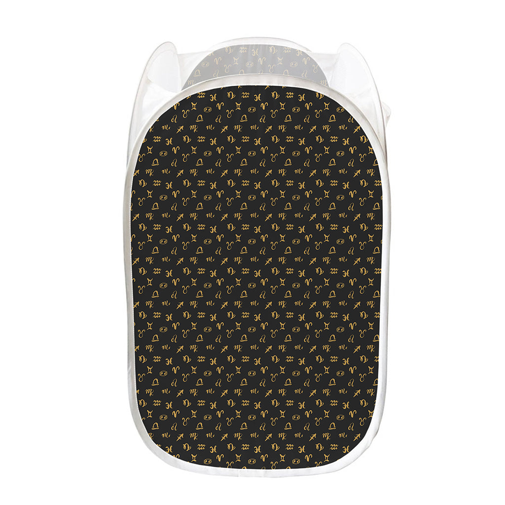 Zodiac Astrological Signs Pattern Print Mesh Laundry Hamper