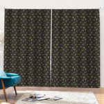 Zodiac Astrological Signs Pattern Print Pencil Pleat Curtains