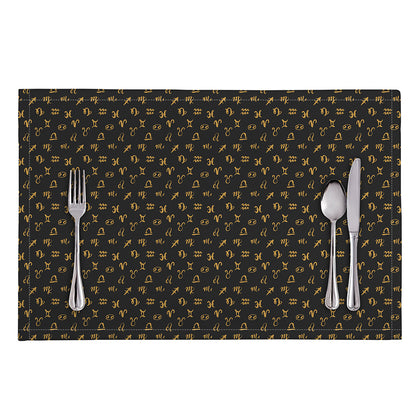 Zodiac Astrological Signs Pattern Print Placemat
