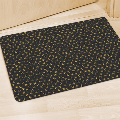 Zodiac Astrological Signs Pattern Print Polyester Doormat