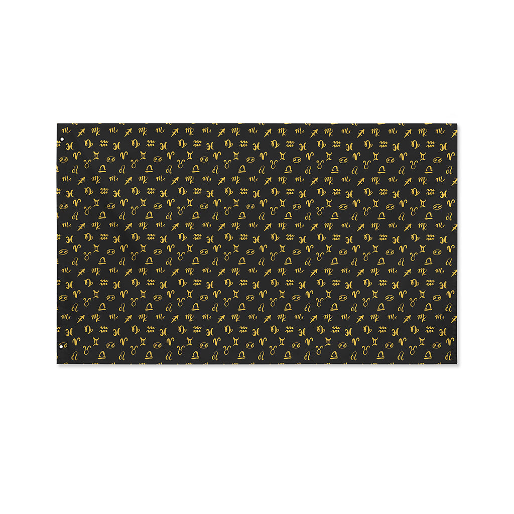 Zodiac Astrological Signs Pattern Print Polyester Flag