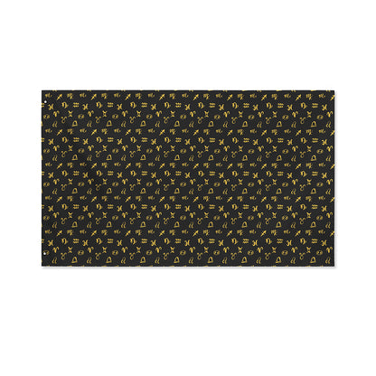 Zodiac Astrological Signs Pattern Print Polyester Flag
