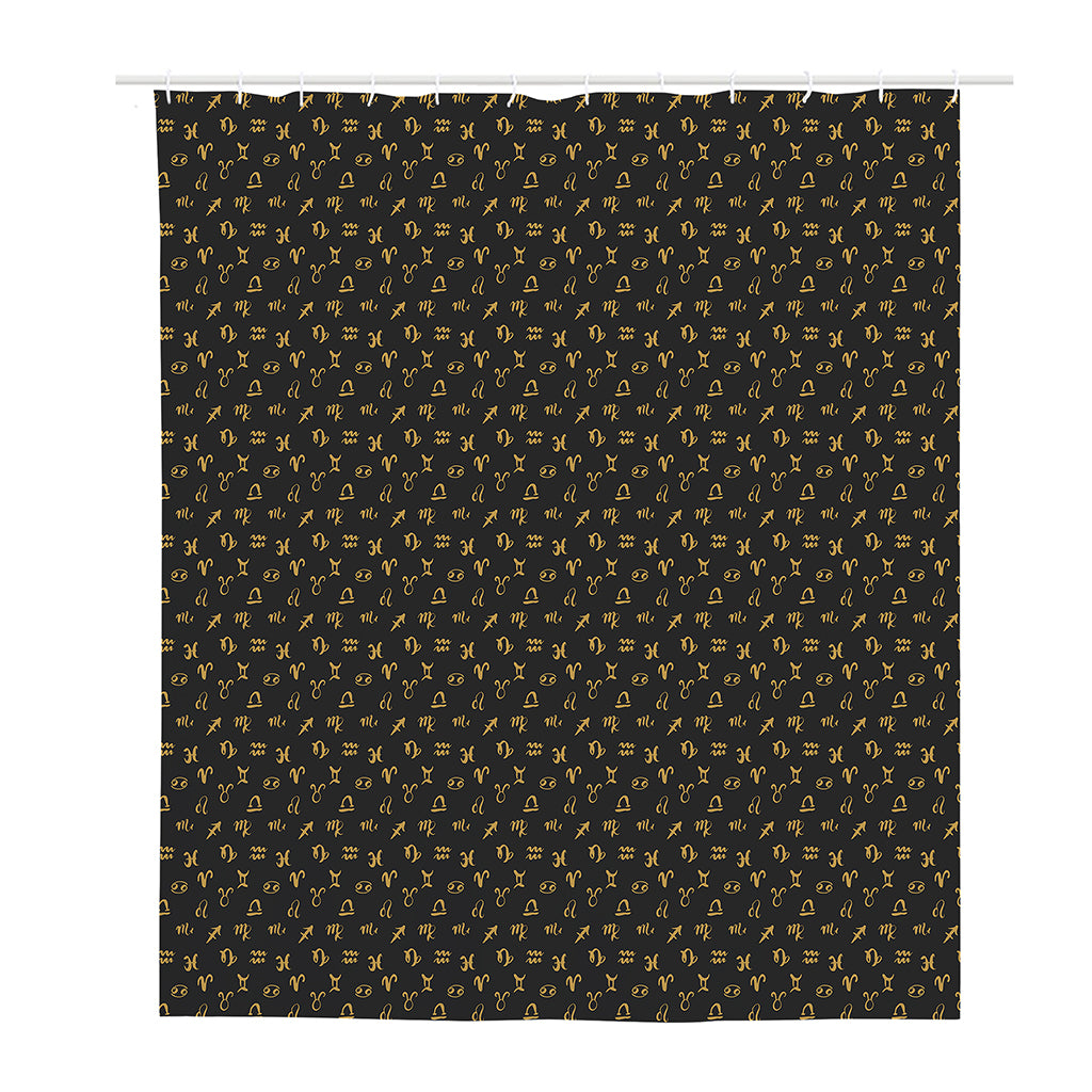 Zodiac Astrological Signs Pattern Print Polyester Shower Curtain