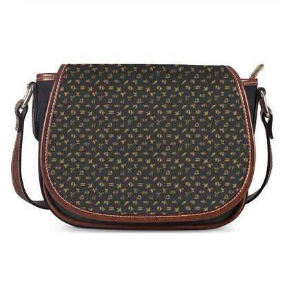 Zodiac Astrological Signs Pattern Print Saddle Bag