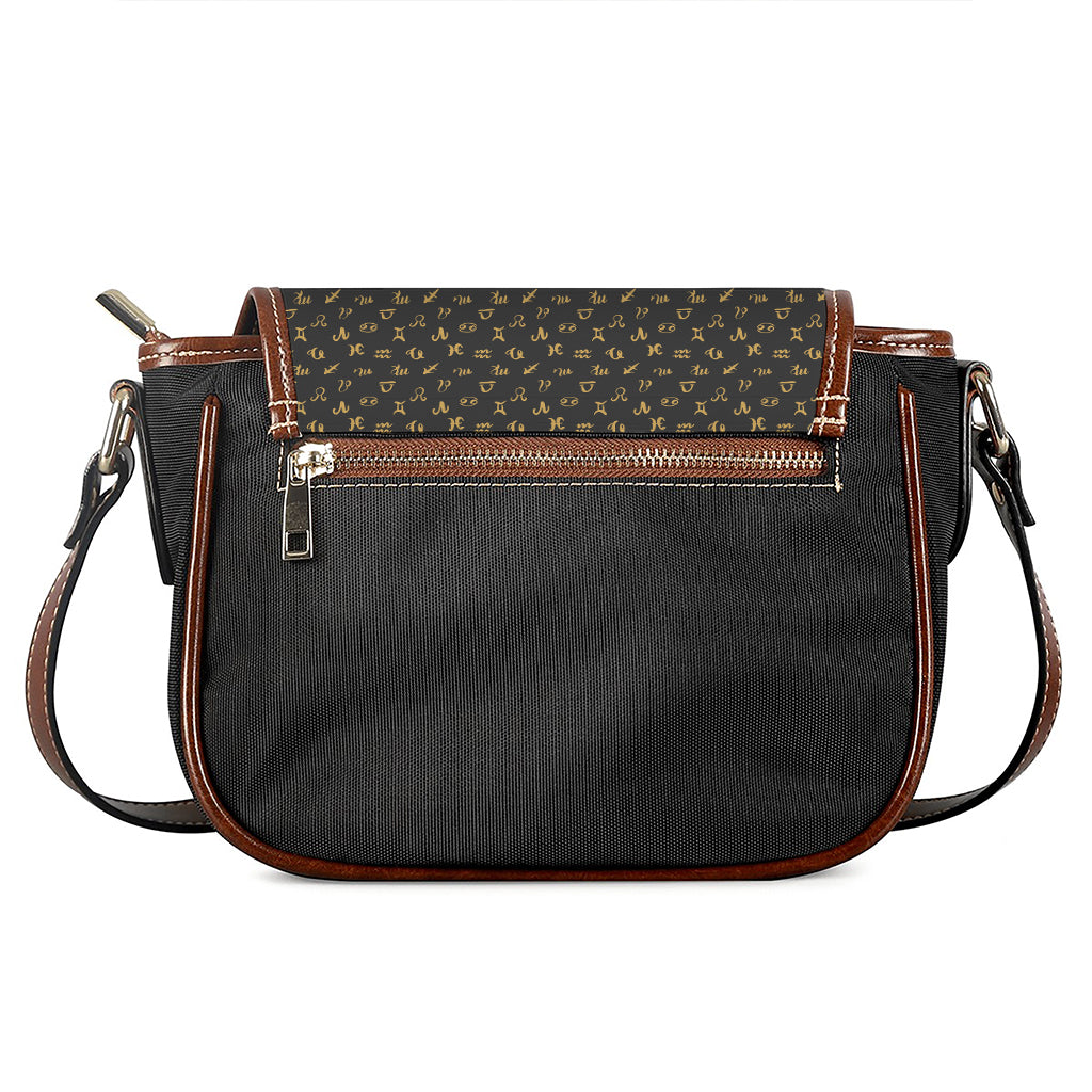 Zodiac Astrological Signs Pattern Print Saddle Bag