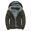 Zodiac Astrological Signs Pattern Print Sherpa Lined Zip Up Hoodie